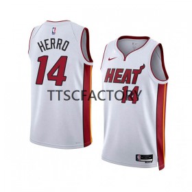 Canotte Uomo Miami Heat Tyler Herro 14 Nike 2022-23 Association Edition Bianco Swingman